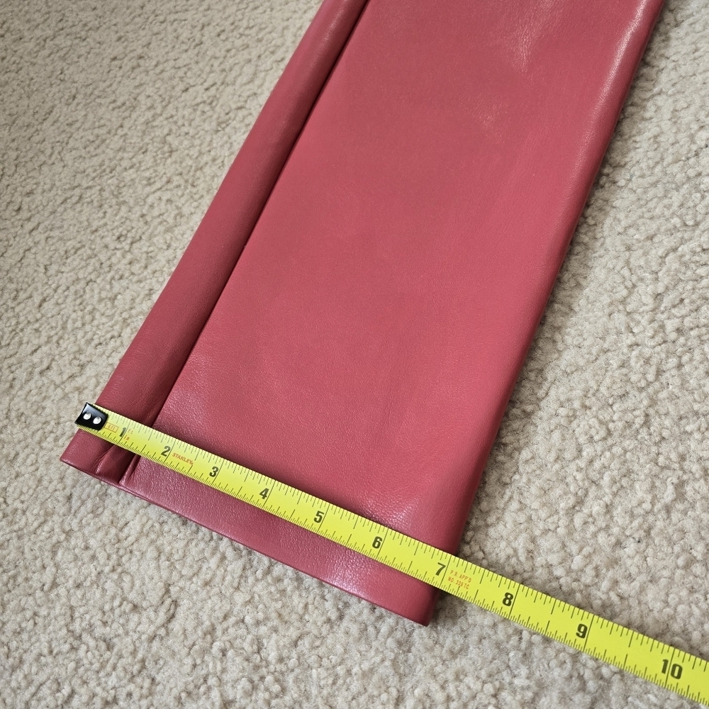 NWT Aritzia Wilfred The Melina Pant Vegan Leather - Rosy Red- SOLD OUT - Picture 7 of 12